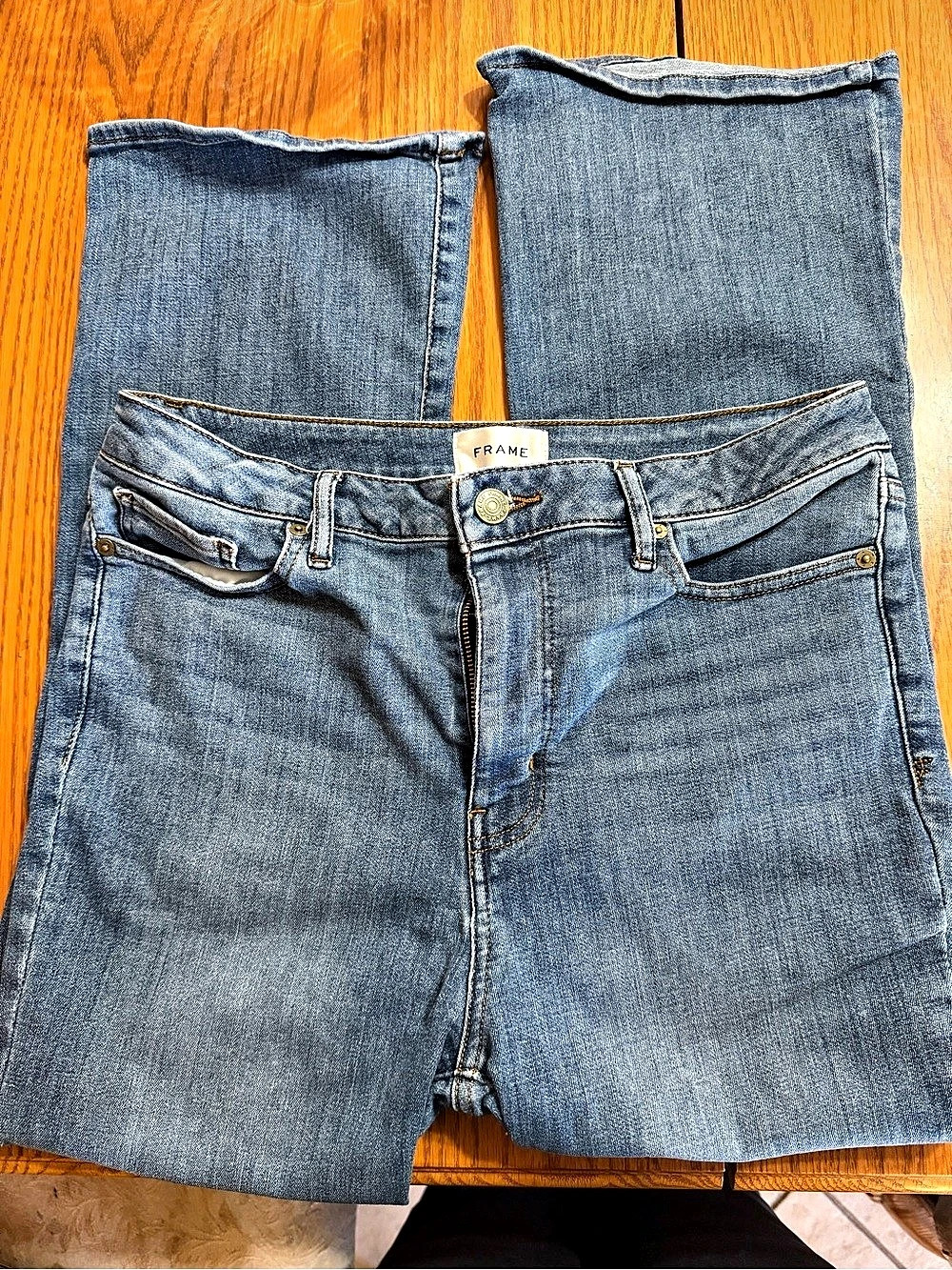 FRAME Le Skinny de Jeanne Skinny Jeans in Blue Waist 30 Like New
